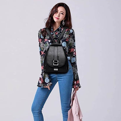 Premium wasserdichter Leder-Rucksack für Damen