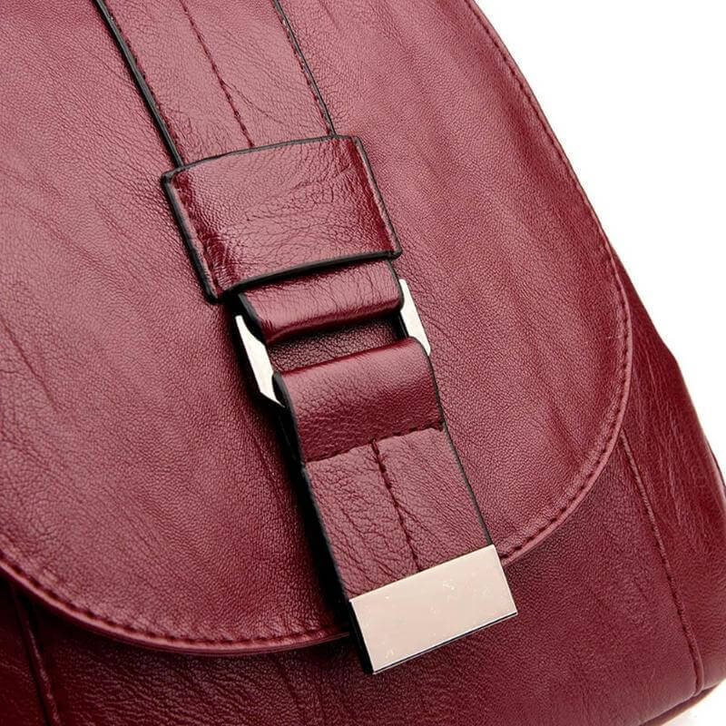 Premium wasserdichter Leder-Rucksack für Damen