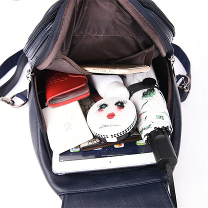 Premium wasserdichter Leder-Rucksack für Damen