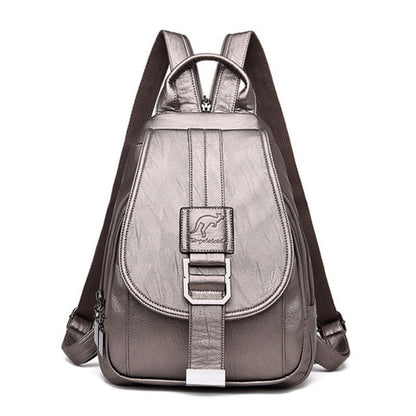 Premium wasserdichter Leder-Rucksack für Damen