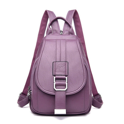 Premium wasserdichter Leder-Rucksack für Damen
