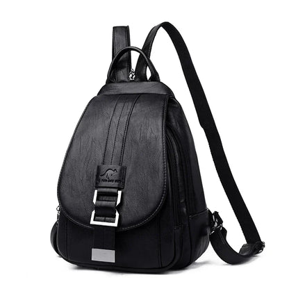 Premium wasserdichter Leder-Rucksack für Damen