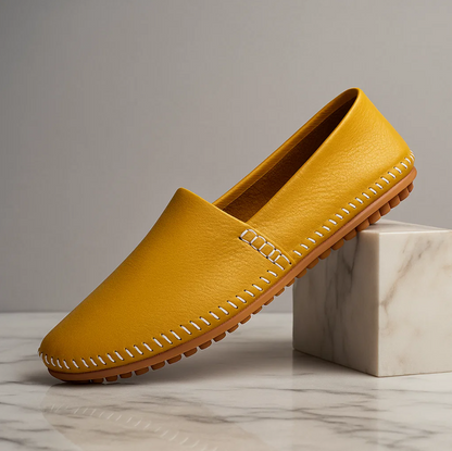 Herren Slipper-Loafer Mit Handgenähten Details Und Gummisohle